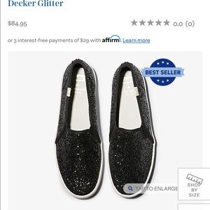 Kate Spade Black Glitter woman’s Ked sneakers